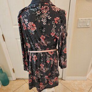 Floral knee length dress.  Work, play, or evening out.